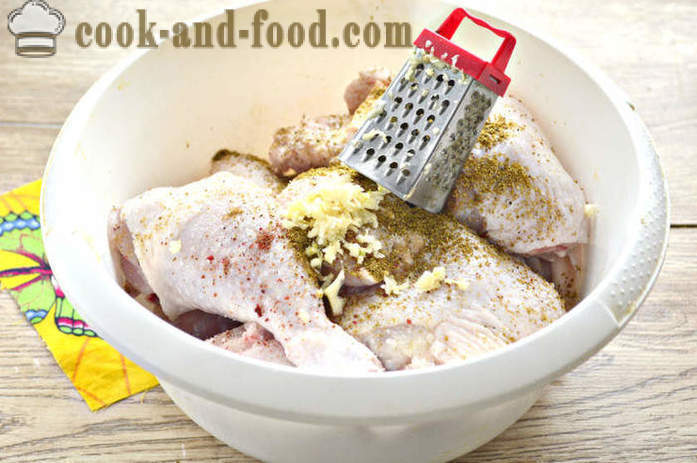 Los trozos de pollo en el horno - pollo al horno como en la mayonesa, un paso a paso de la receta fotos