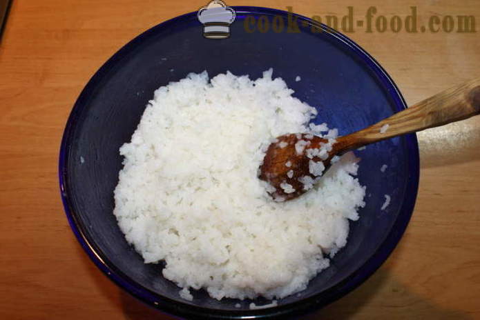 Mejor arroz de sushi con vinagre de arroz - la forma de cocinar el arroz de sushi en casa, paso a paso las fotos de la receta