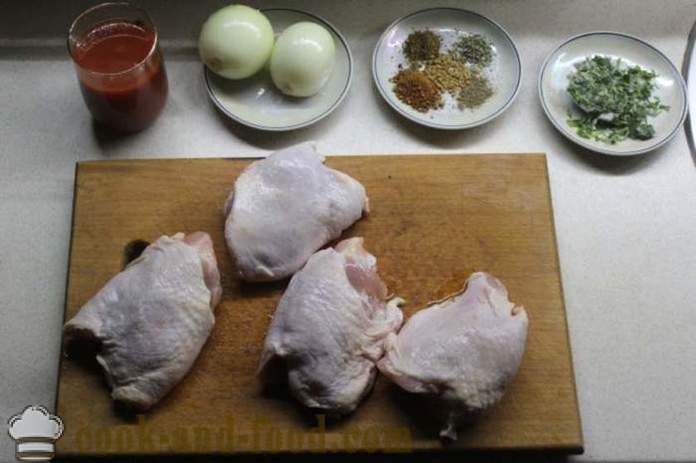 Chakhokhbili Pollo en Georgia - cómo cocinar chakhokhbili en casa, paso a paso foto-receta