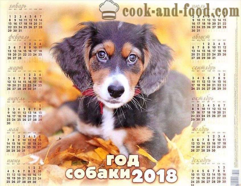 Calendario 2018 - Año del Perro en el calendario oriental: Descarga gratuita de calendario de Navidad con los perros y cachorros.