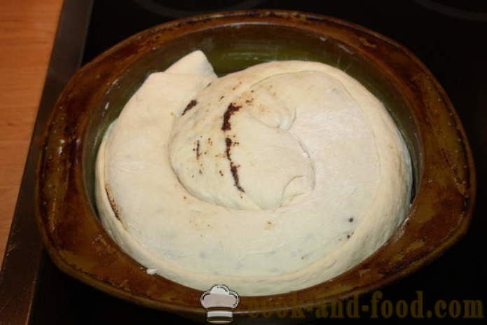 Torta de semilla de levadura-snail amapola - cómo hacer la torta de semilla de amapola de masa de levadura, un paso a paso fotos de la receta