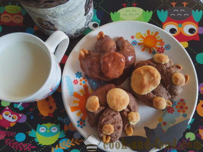 Pan de Chocolate para Halloween - cómo hacer galletas para Halloween con sus manos, paso a paso las fotos de la receta