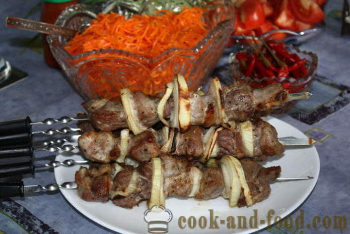 Kebab de cuello de cerdo elektroshashlychnitsy - cómo cocinar kebabs en elektroshashlychnitsy, paso a paso las fotos de la receta