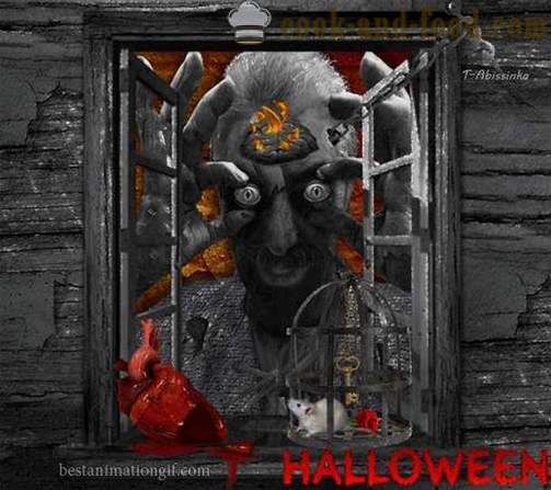 Tarjetas de Halloween de miedo con la tarde - fotos y postales para Halloween gratis