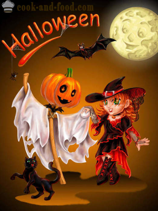 Tarjetas de Halloween de miedo con la tarde - fotos y postales para Halloween gratis