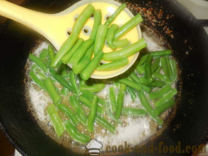 Judías verdes en una cacerola - Cómo cocinar un delicioso judías verdes, un paso a paso de la receta fotos