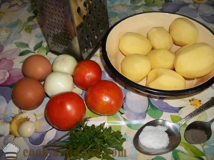 Tortitas hechas de patatas con tomate - Cómo hacer tortitas de patata, con un paso a paso las fotos de la receta