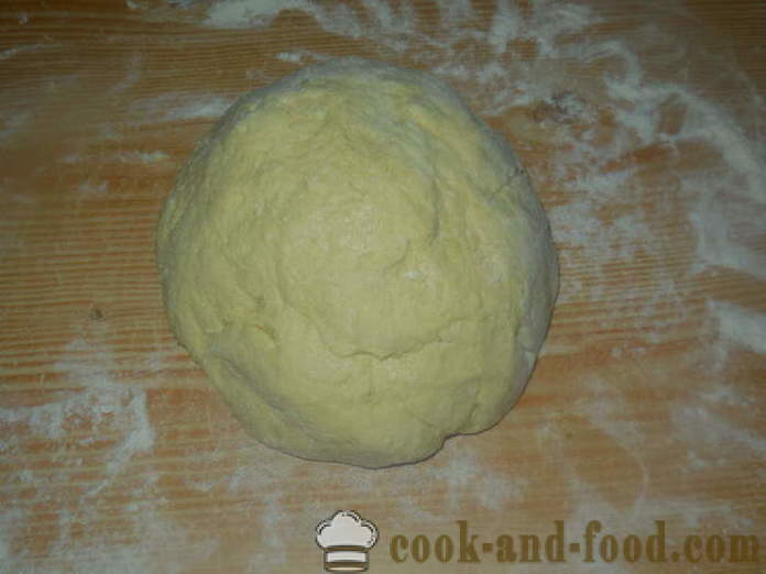 Sabrosa pasta de queso cottage para las empanadas fritas y rosquillas - cómo hacer la pasta de queso cottage en la soda, fotos paso a paso de la receta