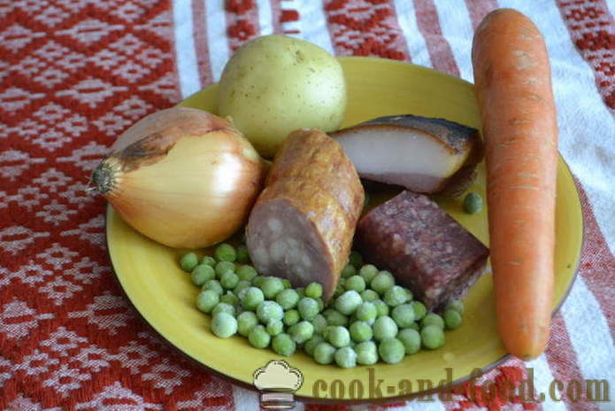 Deliciosa sopa de verduras con carne ahumada - cómo cocinar sopa de verduras, un paso a paso de la receta fotos