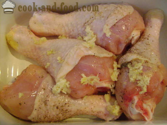 Muslos de pollo al horno - Cómo cocinar un delicioso muslos de pollo en el horno, con un paso a paso las fotos de la receta