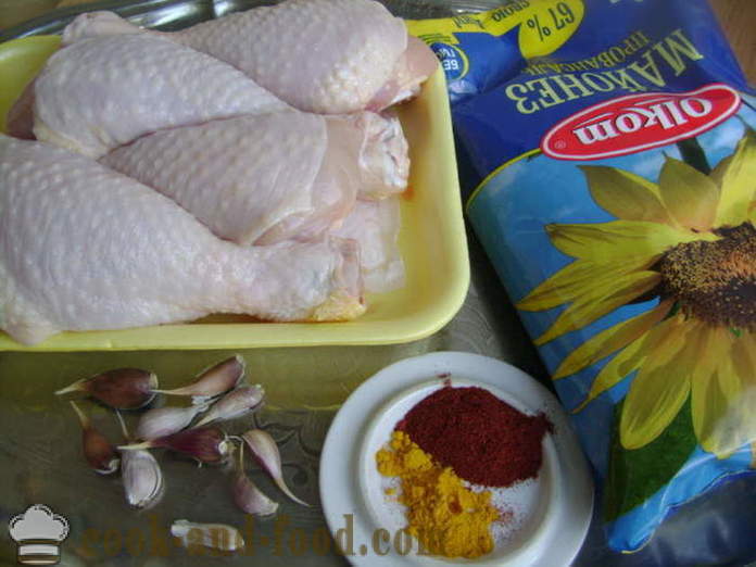 Muslos de pollo al horno - Cómo cocinar un delicioso muslos de pollo en el horno, con un paso a paso las fotos de la receta