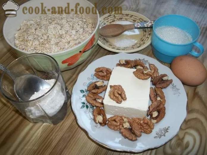 Casera galletas de avena avena - cómo cocinar galletas de avena en casa, fotos paso a paso de la receta