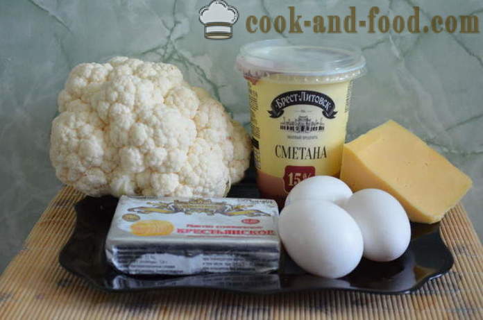 Tortilla de coliflor en el horno - lo delicioso hornear coliflor en el horno, con un paso a paso las fotos de la receta