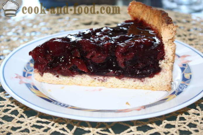 Sand Cherry Pie - cómo hornear un pastel con una cereza en el horno, con un paso a paso las fotos de la receta