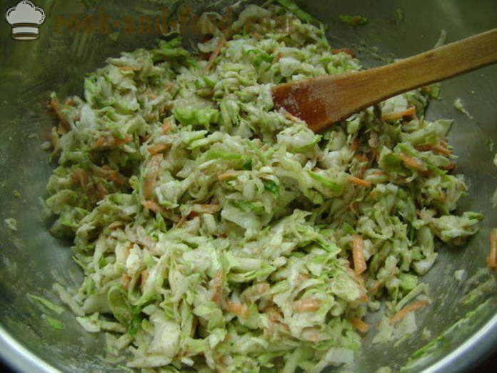 Chuletas vegetales de jóvenes de repollo y calabacín - Cómo cocinar chuletas de jóvenes de repollo y el calabacín, con un paso a paso las fotos de la receta