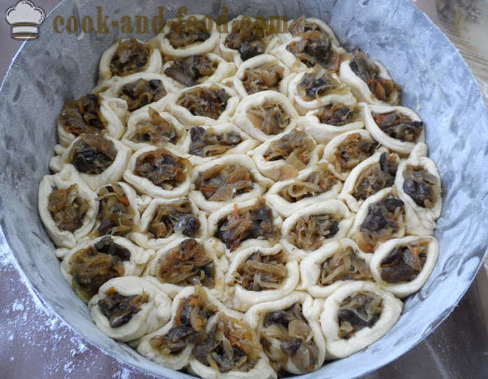 La levadura pastel de nido de abeja - cómo hacer un pastel de masa de levadura, un paso a paso de la receta fotos