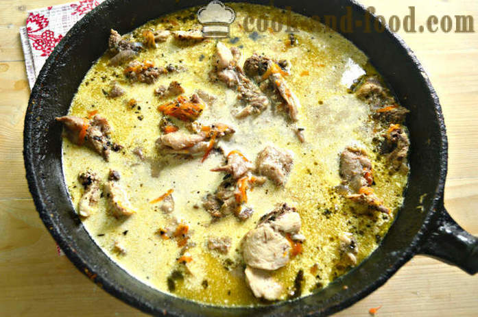 Salsa sabrosa de pollo a la pasta o el trigo sarraceno - cómo cocinar una deliciosa salsa de pollo, un paso a paso de la receta fotos