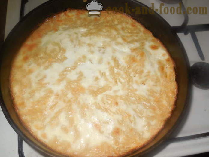 Macarrones al horno y queso dulce - cómo cocinar cazuela de pasta en el horno, con un paso a paso las fotos de la receta