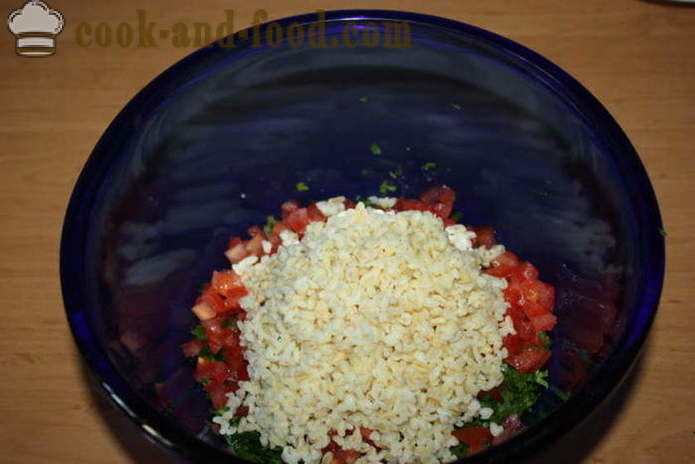 Ensalada de cuscús con tabula - cómo preparar una ensalada tabulé, un paso a paso de la receta fotos
