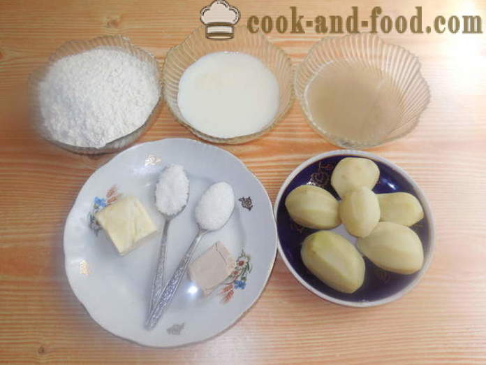 Pan casero con puré de patatas - Cómo cocinar pan de patata en casa, fotos paso a paso de la receta
