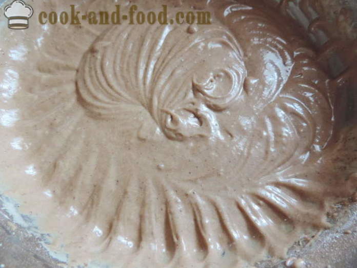 Caseras galletas crujientes de chocolate - Cómo hacer gofres en una plancha de gofres, un paso a paso de la receta fotos