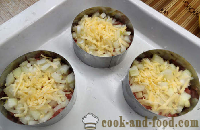 Empanadas de hojaldre en el horno al horno con setas y salsa - cómo cocinar albóndigas jugosas en el horno, con un paso a paso las fotos de la receta