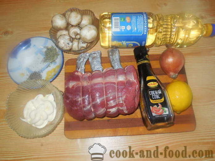 Al horno ternera lomo con hueso - cómo cocinar jugoso lomo en el hueso en el horno, con un paso a paso las fotos de la receta