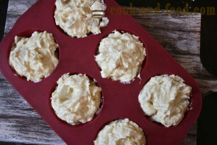 Panecillos de queso en moldes de silicona - cómo hacer un pastel de queso en el horno, con un paso a paso las fotos de la receta