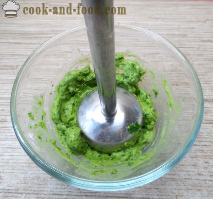Verde clásica salsa guacamole - cómo hacer guacamole aguacates en casa, fotos paso a paso de la receta