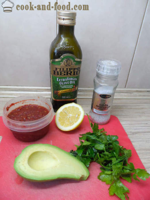 Verde clásica salsa guacamole - cómo hacer guacamole aguacates en casa, fotos paso a paso de la receta