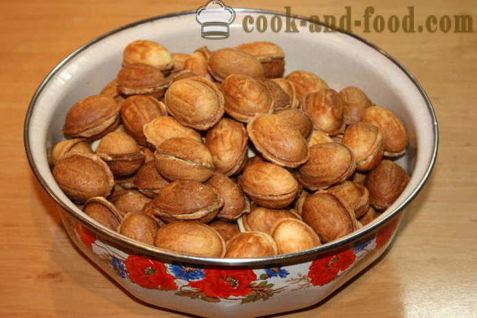 Galletas Nuts como un niño - cómo hacer galletas con frutos secos, leche condensada viejo paso a paso las fotos de la receta