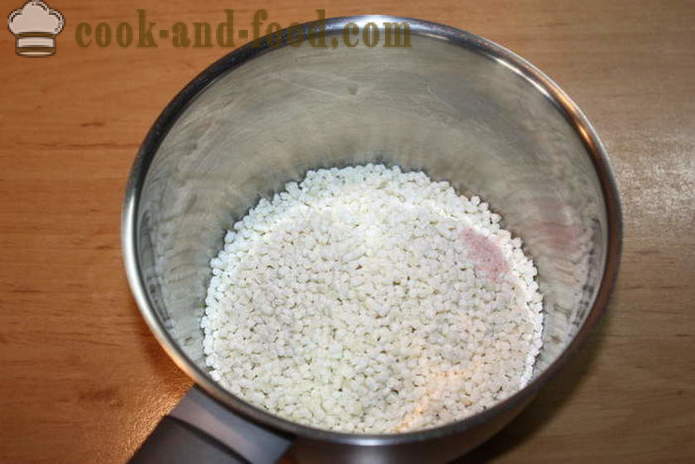 Gachas de leche de sagú - cómo cocinar gachas de sagú, sabroso, con un paso a paso las fotos de la receta