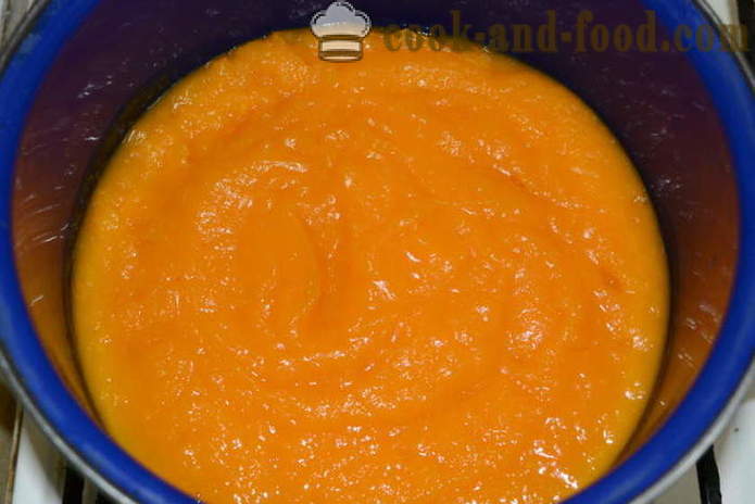 Crema de calabaza, zanahorias y apio sin crema - Cómo cocinar una deliciosa sopa de calabaza, un paso a paso de la receta fotos