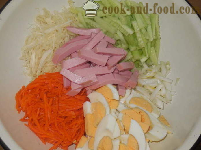 Deliciosa ensalada con la zanahoria y el pepino de Corea - cómo hacer ensalada de primavera hermoso y delicioso, con un paso a paso las fotos de la receta