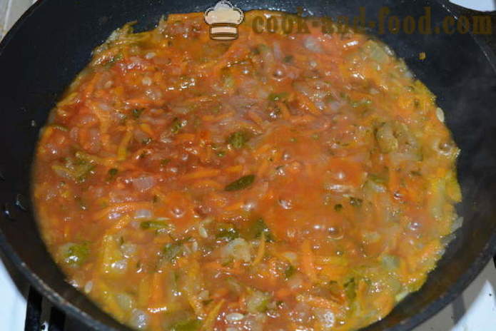 Sopa de patatas con albóndigas congeladas y pepinos en vinagre - cómo cocinar sopa de patatas con albóndigas, con un paso a paso las fotos de la receta