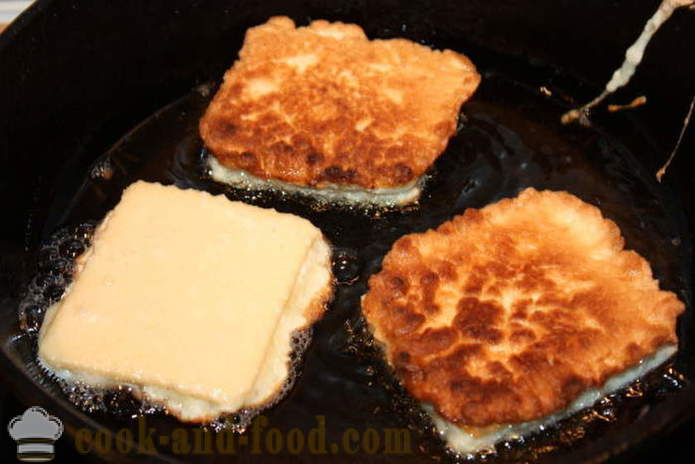 Tortas de obleas listos con requesón en la masa de coco - cómo cocinar pasteles de queso originales, un paso a paso de la receta fotos