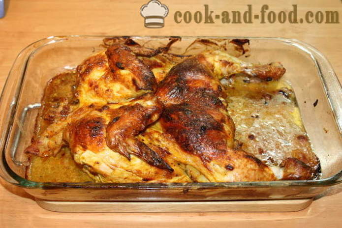 Pollo al horno en el horno - como un delicioso pollo al horno en el horno, con un paso a paso las fotos de la receta