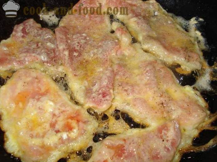 Chuletas de cerdo jugosas en masa - cómo hacer una chuleta de cerdo suave y jugosa en la sartén, un paso a paso de la receta fotos