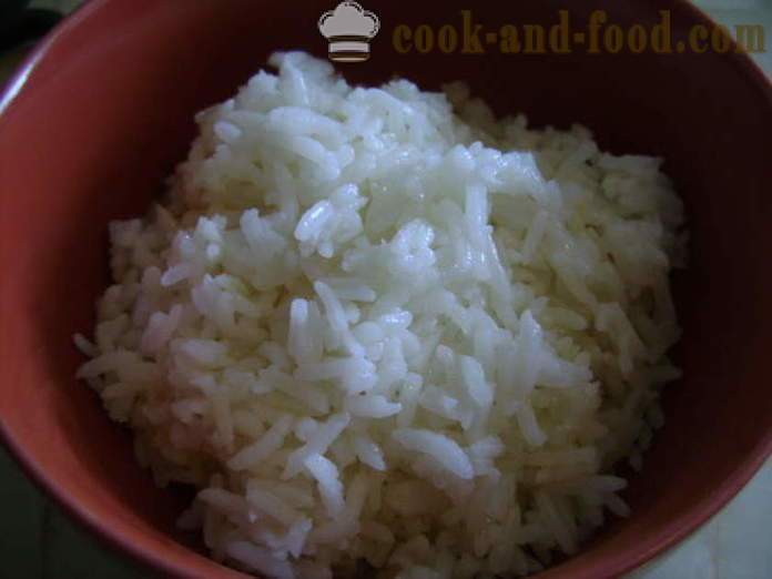 Guarnición de arroz delicioso desmenuzable - cómo cocinar guarnición de arroz crujiente en chino, un paso a paso de la receta fotos