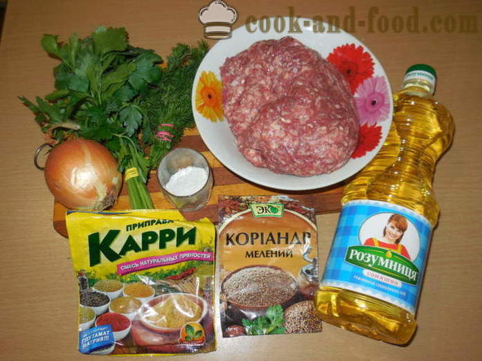 Kebab deliciosa de la carne en el horno - la forma de cocinar el kebab en casa, paso a paso las fotos de la receta