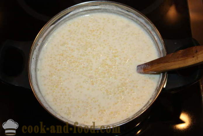 Gachas de mijo con leche y un plátano - cómo cocinar gachas de mijo con leche adecuadamente, paso a paso las fotos de la receta