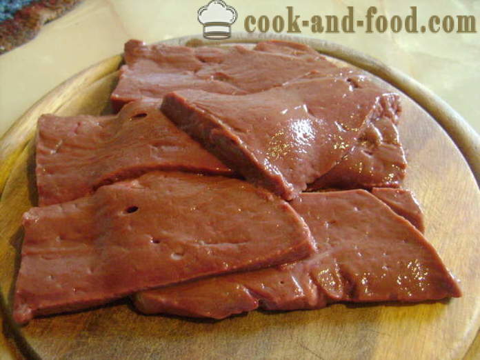 Hígado de ternera blanda frito - cómo cocinar carne de hígado frito es suave, con un paso a paso las fotos de la receta