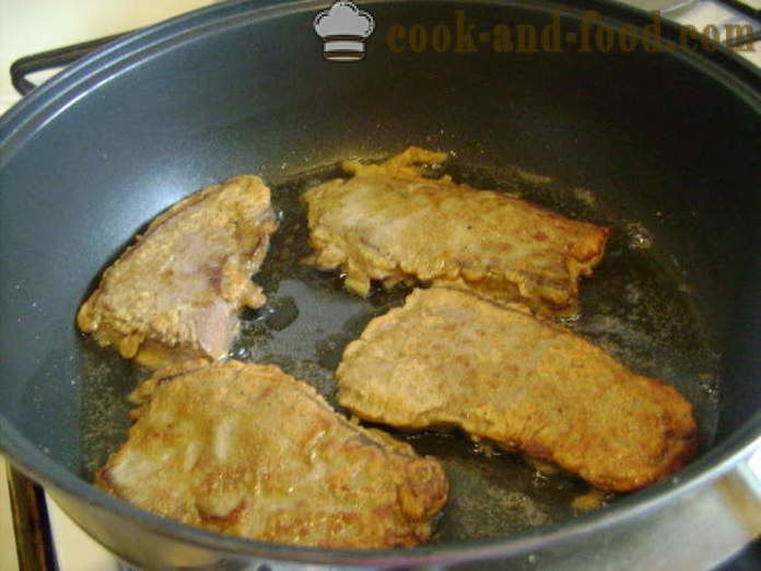 Hígado de ternera blanda frito - cómo cocinar carne de hígado frito es suave, con un paso a paso las fotos de la receta
