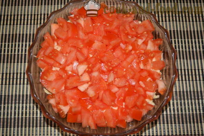 Ensalada con palitos de cangrejo, tomates, queso y huevos - a cocinar una deliciosa ensalada de palitos de cangrejo, un paso a paso de la receta fotos