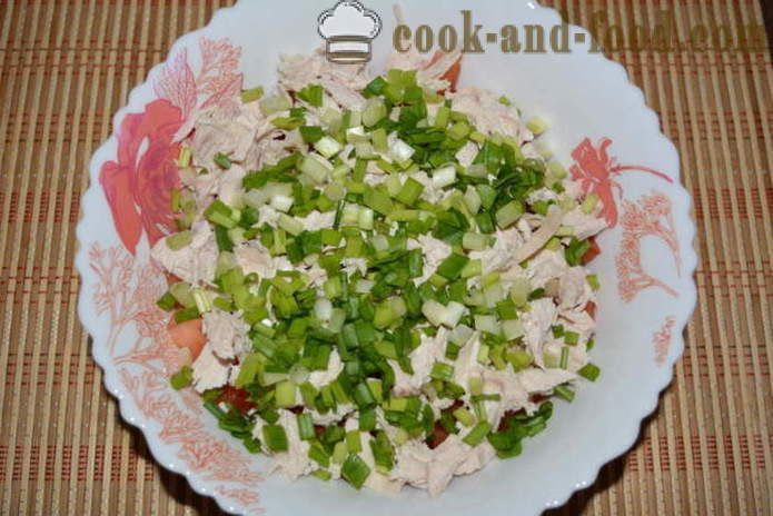 Una deliciosa ensalada con aguacate y pechuga de pollo - Cómo preparar una ensalada de aguacate y pollo, con un paso a paso las fotos de la receta