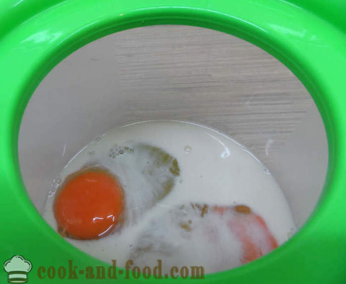 Tortilla de vapor en multivarka con leche y verduras - cómo cocinar huevos revueltos para una pareja, con un paso a paso las fotos de la receta