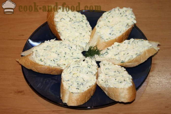 Aperitivo judía de queso fundido con ajo - cómo hacer aperitivo judía con ajo, un paso a paso de la receta fotos