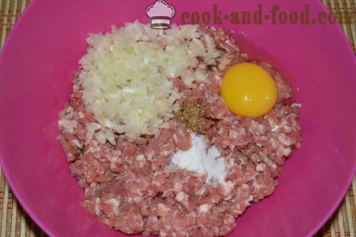 Nido de carne de carne picada rellena con - cómo cocinar la carne nido de carne picada en el horno, con un paso a paso las fotos de la receta