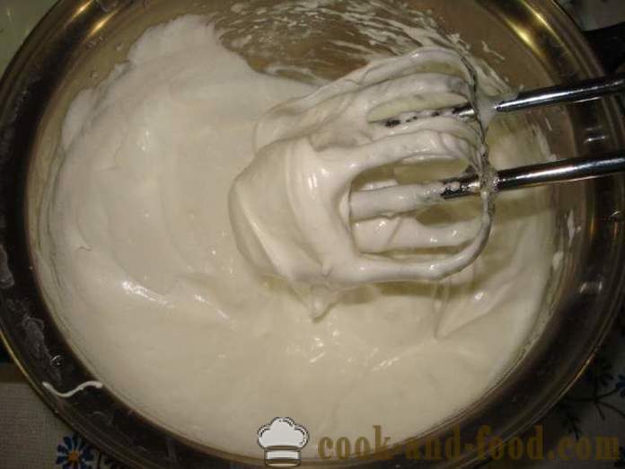 Postre dulce de merengue con crema - cómo cocinar un postre de merengue en casa, paso a paso las fotos de la receta