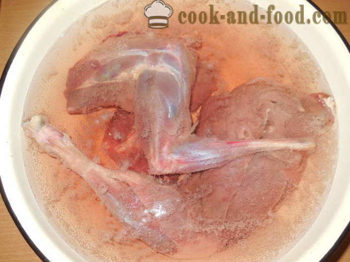 Conejo de monte cocidos en multivarka - cómo cocinar un conejo de monte en casa, paso a paso las fotos de la receta